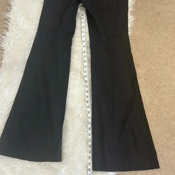 Anthropologie essential wide leg pants size 4 black linen blend trousers - Picture 7 of 9